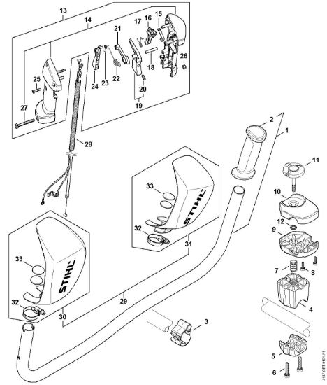 Imagen de Manillar tubular, Empuáadura de mando FS 261 C-E