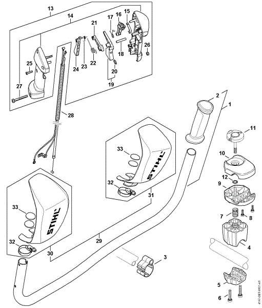 Imagen de Manillar tubular, Empuáadura de mando FS 261 C-E