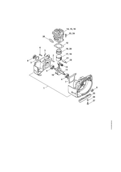 Imagen de Cárter del cigáeáal, Cilindro FS 280