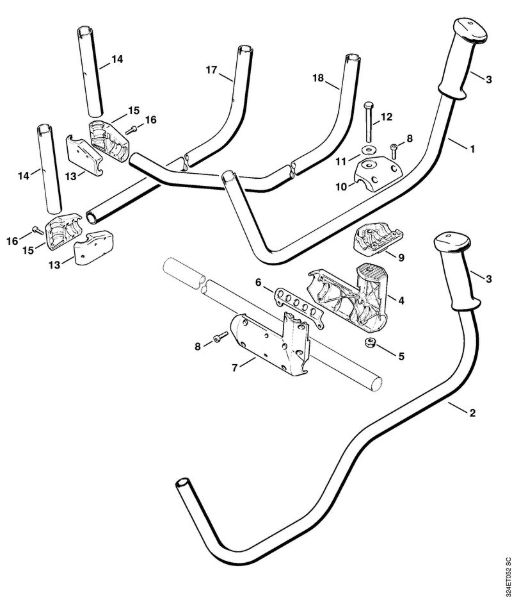 Motoguadañas (FS) FS 280 K Manillar tubular de la marca Stihl