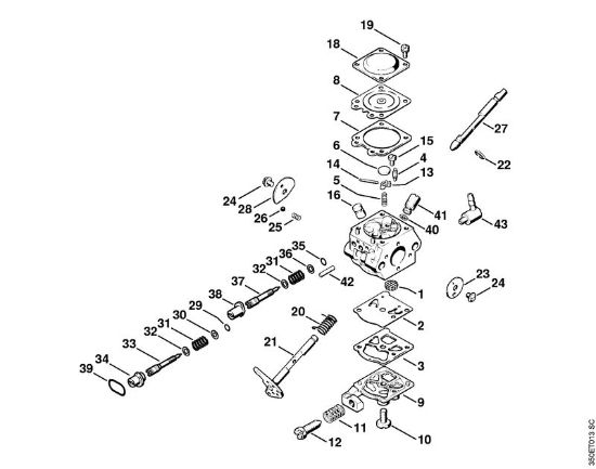 Motoguadañas (FS) FS 40 - 4130 Carburador WT-327 (11.97) de la marca Stihl
