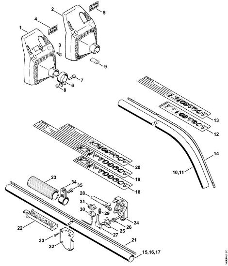 Motoguadañas (FS) FS 44 Vástago FS 40, FS 44 de la marca Stihl