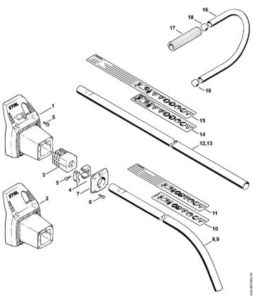 Motoguadañas (FS) FS 44 R Vástago FS 40, FS 44 (17.94) de la marca Stihl