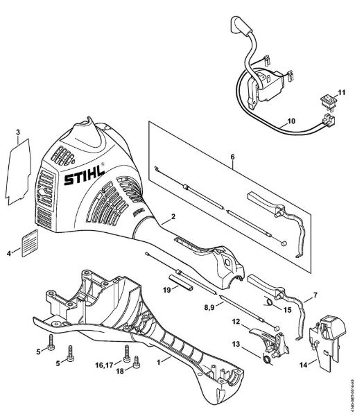 Motoguadañas (FS) FS 45 Carcasa del motor de la marca Stihl