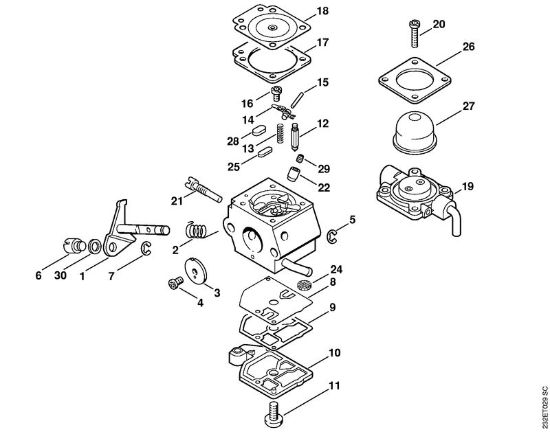 Motoguadañas (FS) FS 45 C-E Carburador C1Q-S53 de la marca Stihl