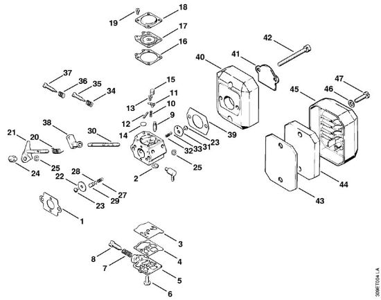 Motoguadañas (FS) FS 50 (4118) Carburador, Filtro de aire de la marca Stihl