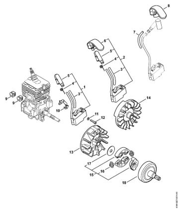 Motoguadañas (FS) FS 50 C-E Sistema de encendido, Embrague de la marca Stihl
