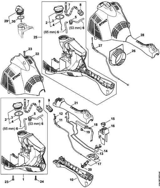 Motoguadañas (FS) FS 50-L Carcasa del motor de la marca Stihl