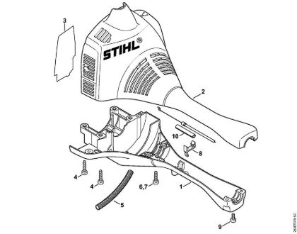 Motoguadañas (FS) FS 55 Carcasa del motor (Empuóadura doble) de la marca Stihl