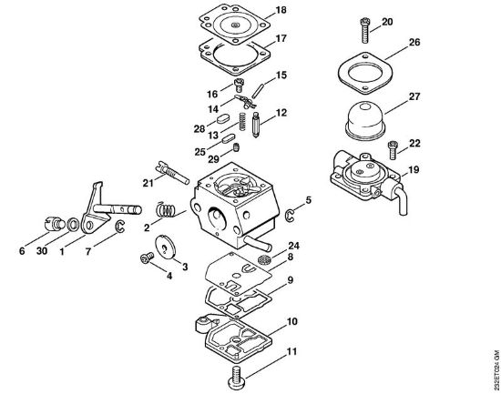 Motoguadañas (FS) FS 55 R Carburador C1Q-S44 de la marca Stihl