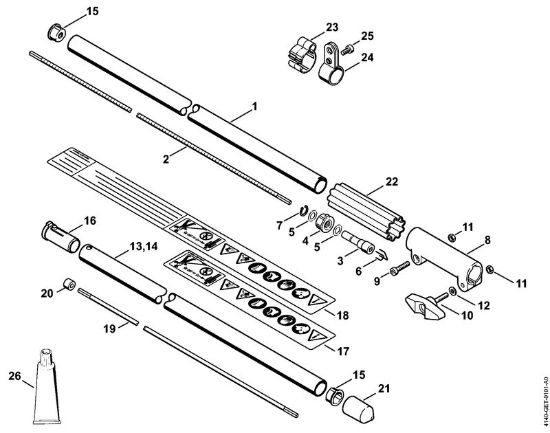 Motoguadañas (FS) FS 55 T Vástago FS 55 T (14.2002) de la marca Stihl