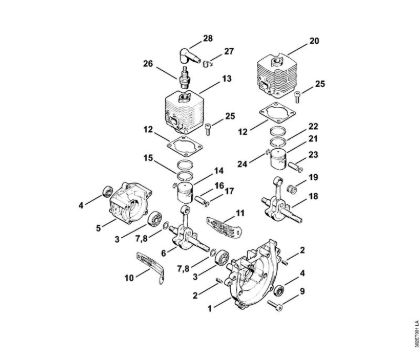 Motoguadañas (FS) FS 56 (4125) Cárter del cigüeóal, Cilindro de la marca Stihl
