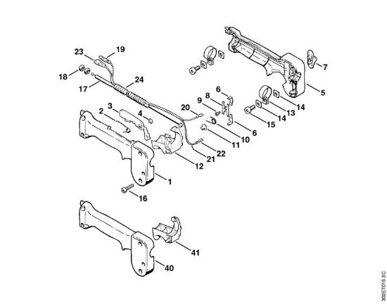 Motoguadañas (FS) FS 56 (4125) Empuóadura de mando FS 52, FS 56 de la marca Stihl