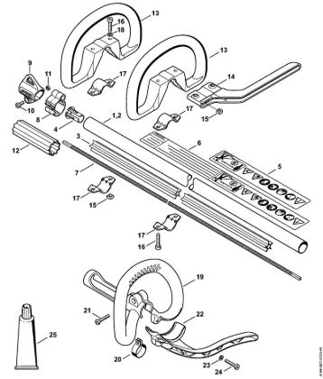 Motoguadañas (FS) FS 56 R Vástago, Manillar tubular cerrado de la marca Stihl