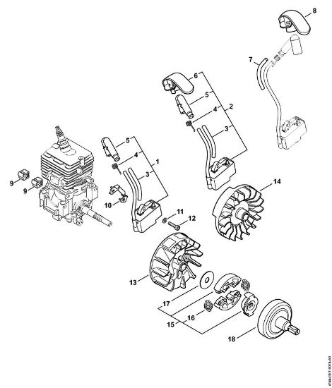 Motoguadañas (FS) FS 56 RC-E Sistema de encendido, Embrague de la marca Stihl