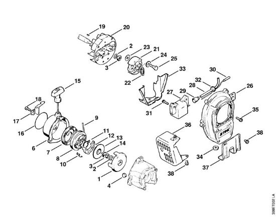 Motoguadañas (FS) FS 65 AVRE Mecanismo de arranque de la marca Stihl