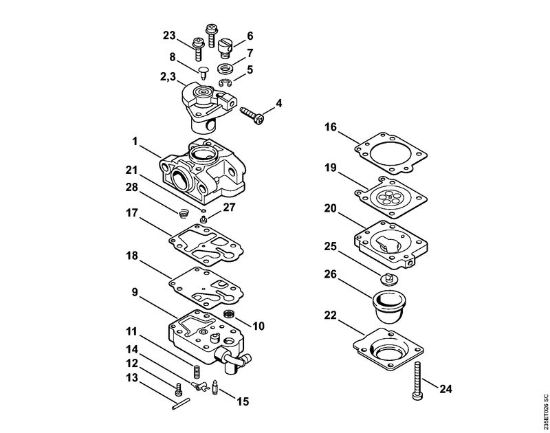 Motoguadañas (FS) FS 65-4 Carburador WYL-63  1205 100 (2) de la marca Stihl