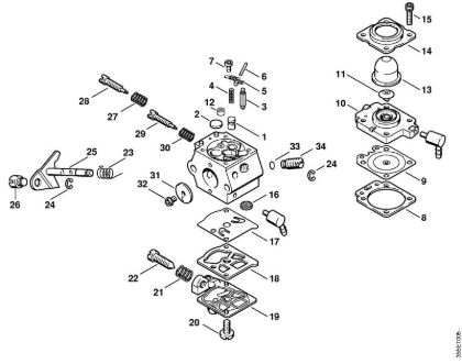 Motoguadañas (FS) FS 72 R Carburador WT-227 de la marca Stihl