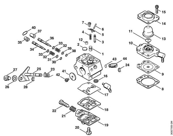 Motoguadañas (FS) FS 74 Carburador WT-329 de la marca Stihl