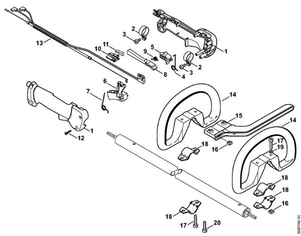 Motoguadañas (FS) FS 75 Empuóadura de la marca Stihl