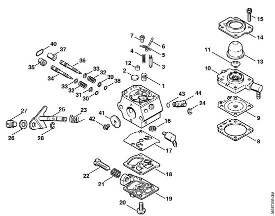 Motoguadañas (FS) FS 76 Carburador WT-329 de la marca Stihl
