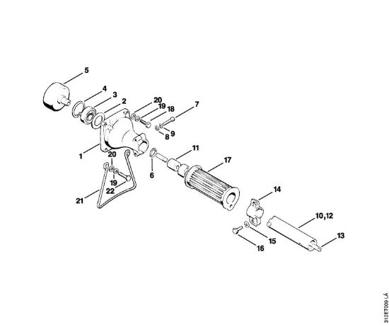 Motoguadañas (FS) FS 80 AVE Carcasa del embrague, Vástago de la marca Stihl