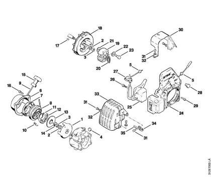 Motoguadañas (FS) FS 80 AVE Mecanismo de arranque de la marca Stihl