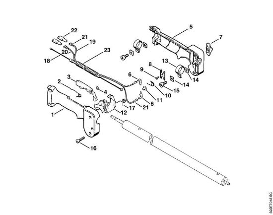 Motoguadañas (FS) FS 80 R Empuóadura   X 36 959 794 (37.1997) de la marca Stihl