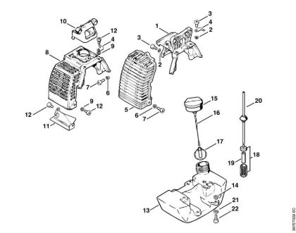 Motoguadañas (FS) FS 81 Cubierta, Depósito de combustible de la marca Stihl