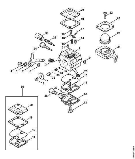 Motoguadañas (FS) FS 85 Carburador 4137/23 BR de la marca Stihl