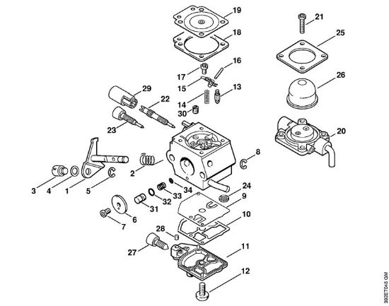 Motoguadañas (FS) FS 85 R Carburador C1Q-S63, C1Q-S78 BR (15.2003) de la marca Stihl
