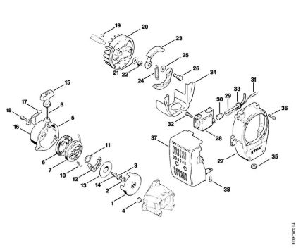 Motoguadañas (FS) FS 90 - 4117 Mecanismo de arranque de la marca Stihl