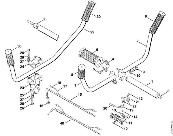 Motoguadañas (FS) FS 90 - 4117 Vástago de la marca Stihl