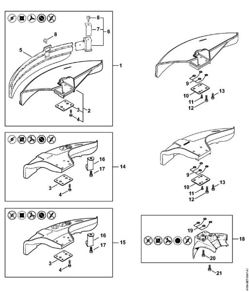 Motoguadañas (FS) FS 90 - 4180 Protector de la marca Stihl