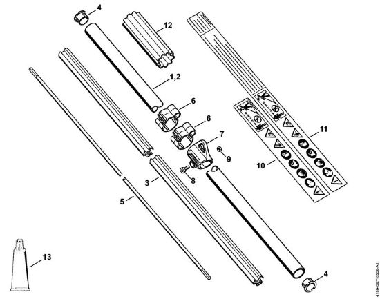 Motoguadañas (FS) FS 90 R - 4180 Vástago de la marca Stihl