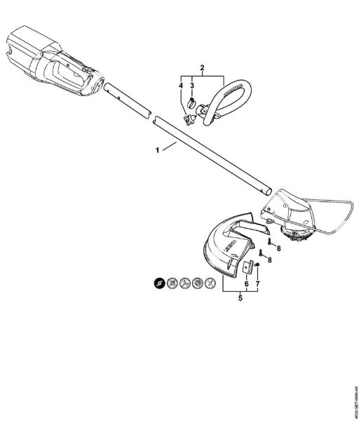 Motoguadañas de baterí­a (FSA) FSA 85 Vástago, Empuóadura cerrada de la marca Stihl