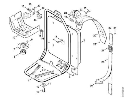 Motoguadañas de mochila (FR) FR 106 Bastidor de porte de la marca Stihl