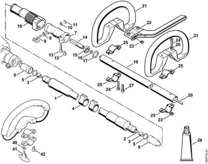 Motoguadañas de mochila (FR) FR 108 Eje flexible, Manillar tubular cerrado de la marca Stihl