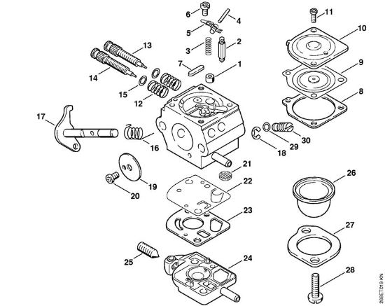Motoguadañas de mochila (FR) FR 125 SEA Carburador SK12, SK12-7XA de la marca Stihl