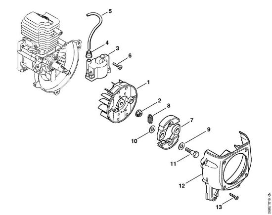Motoguadañas de mochila (FR) FR 125 SEA FR 125 Sistema de encendido, Embrague de la marca Stihl