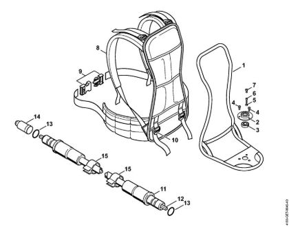 Motoguadañas de mochila (FR) FR 130 T Bastidor de porte, Eje Flexible de la marca Stihl
