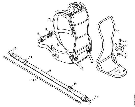 Motoguadañas de mochila (FR) FR 131 T Bastidor de porte, Eje Flexible de la marca Stihl
