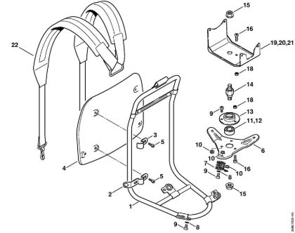 Motoguadañas de mochila (FR) FR 135 SEA Bastidor de porte de la marca Stihl