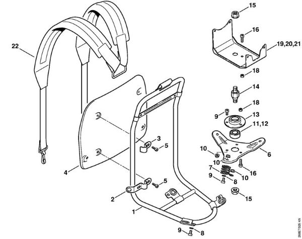 Motoguadañas de mochila (FR) FR 145 SEA Bastidor de porte de la marca Stihl