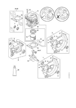 Imagen de Cárter del cigáeáal, Cilindro FR 460, FR 480 FR 460 TC-EFM