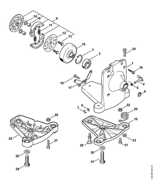 Motoguadañas de mochila (FR) FR 480 (4128) Carcasa del embrague de la marca Stihl