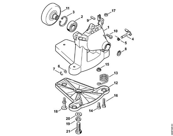 Motoguadañas de mochila (FR) FR 85 Carcasa del ventilador de la marca Stihl
