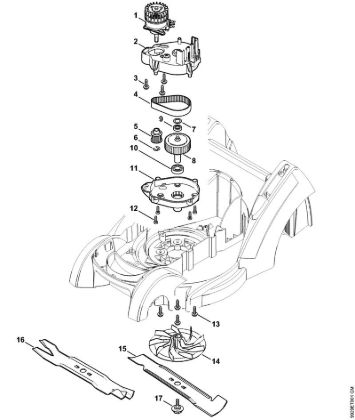 Â Cortacéspedes (RMA) RMA 370 Motor eléctrico, Cuchilla de la marca Stihl