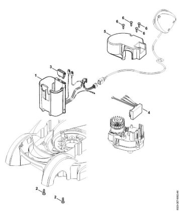 Â Cortacéspedes (RMA) RMA 370 Soporte de baterí­a, módulo electrónico de la marca Stihl