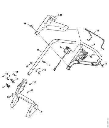 Â Cortacéspedes (RMA) RMA 410 C Manillar de la marca Stihl